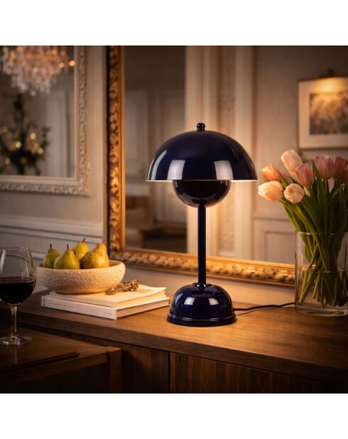 Eylul-15681-F tafellamp marineblauw - 20 x 20 x 40 cm