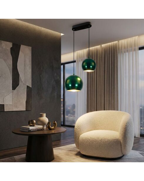 Orbıt-15-20-16300-D groene kroonluchter -H.40 tot 105 cm