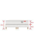 Set HSILVER Matratze, 25 cm, +2 weiße Lattenroste, 160 x 200 cm