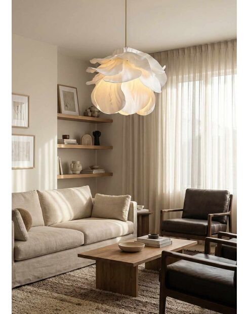 Lustre MOD0007 blanc -H.105-110 cm