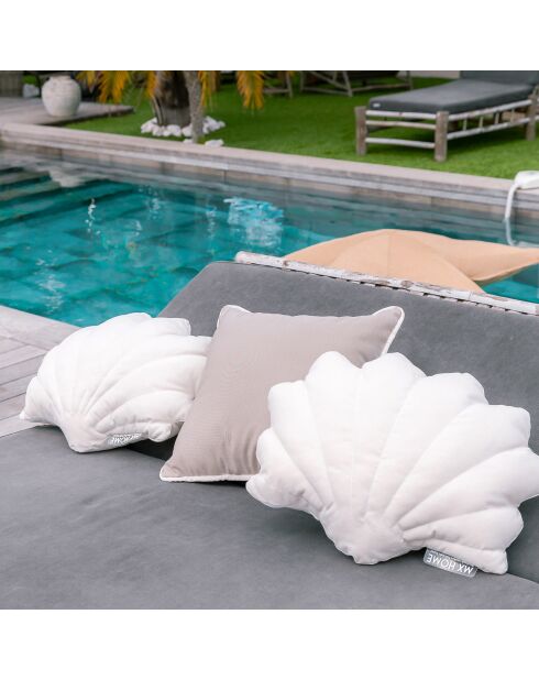 Coussin coquillage CS3 blanc - 70x55x15cm