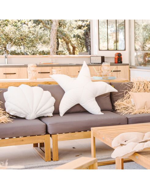 Coussin coquillage CS3 blanc - 70x55x15cm
