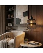 Berk-16400-4-A schwarzer Kronleuchter -H.32 bis 111 cm