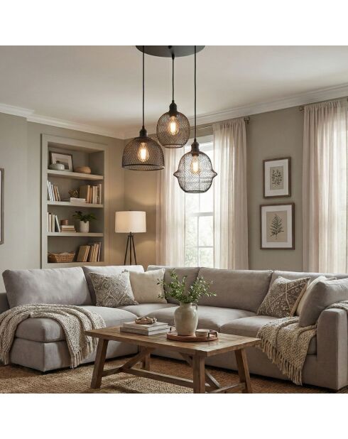 Kronleuchter Berk-16401-1-A schwarz-55 x 55 x 130 cm