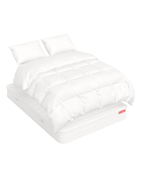 Paquete de colchones HIVORY de 20 cm, 140 x 200 cm, 2 almohadas de 60 x 40 cm y 1 edredón de 200 x 200 cm, color blanco