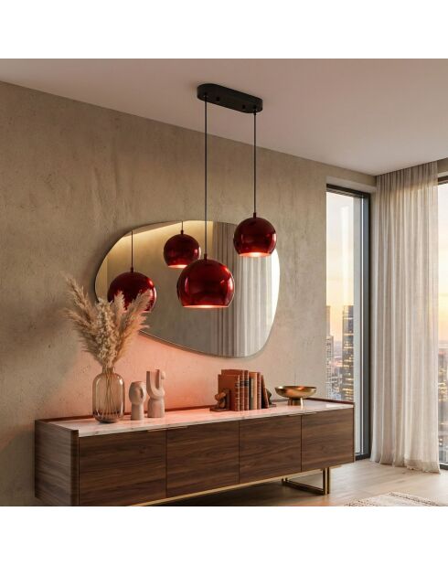 Orbit Chandelier-15-20-16300-Bordeaux -H.40 tot 105 cm