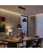 Orbit Chandelier-15-20-16300-Bordeaux -H.40 tot 105 cm