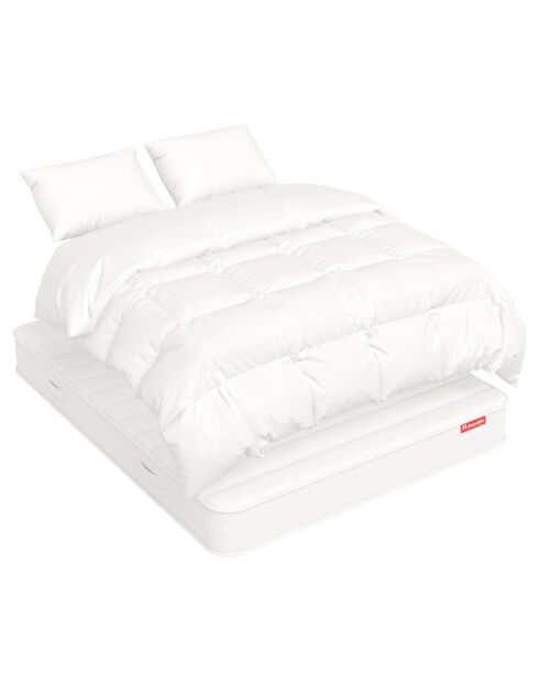 Paquete de colchones HIVORY de 20 cm, 160 x 200 cm, 2 almohadas de 60 x 40 cm y 1 edredón de 220 x 240 cm, color blanco