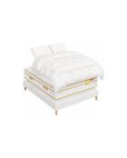 Packung HGOLD Matratze 30 cm 160 x 200 cm + 1 Lattenrost 160 x 200 cm +2 Kissen 60 x 40 cm + 1 Bettdecke 240 x 220 cm weiß