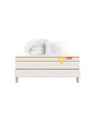 Packung HGOLD Matratze 30 cm 160 x 200 cm + 1 Lattenrost 160 x 200 cm +2 Kissen 60 x 40 cm + 1 Bettdecke 240 x 220 cm weiß