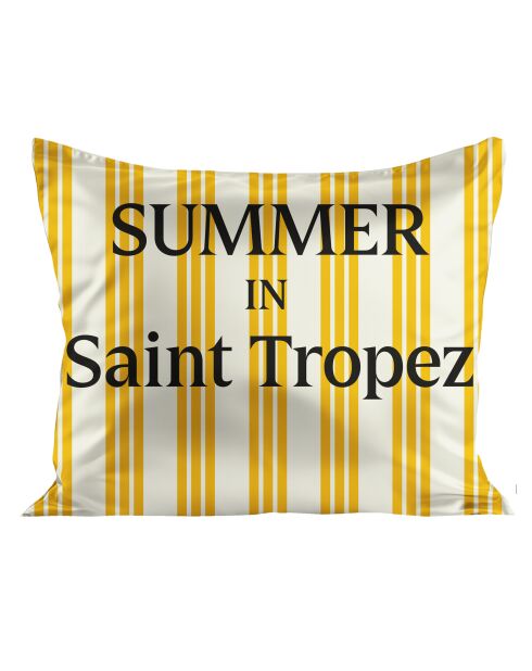 Summer in St Tropez rechthoekige poef met print - 160x130cm