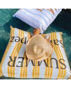 Summer in St Tropez rechthoekige poef met print - 160x130cm