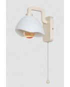 Lampada da parete Beton crema -H.28 cm