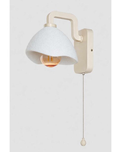 Lampada da parete Beton crema -H.28 cm