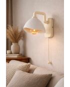 Lampada da parete Beton crema -H.28 cm