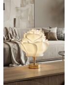 Lampe de table MAG0002 blanc doré brillant -H.30 cm
