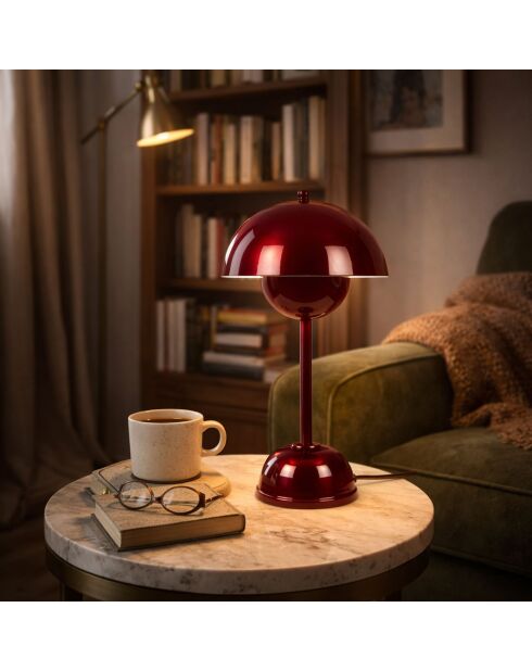 Lámpara de mesa Eylul-15681-E Burgundy-E, 20 x 20 x 40 cm