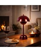 Lámpara de mesa Eylul-15681-E Burgundy-E, 20 x 20 x 40 cm