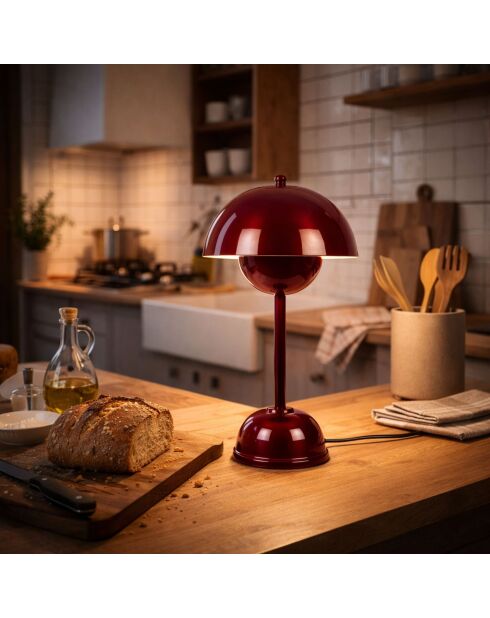 Lámpara de mesa Eylul-15681-E Burgundy-E, 20 x 20 x 40 cm