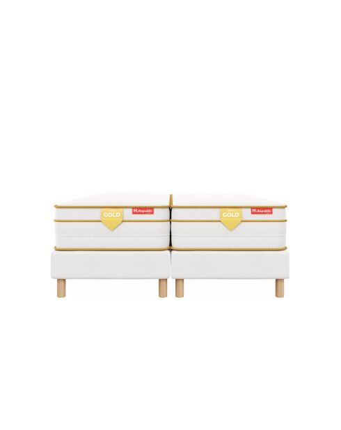 Set van 2 HGOLD matrassen van 30 cm + 2 witte bedbodems - 90x200cm