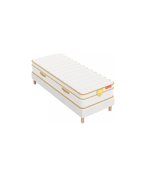 Pack de colchón HGOLD de 30 cm y base blanca, 90 x 190 cm