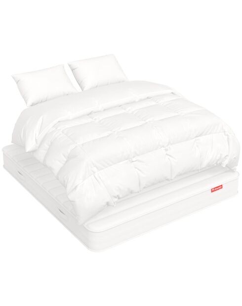 Paquete de colchones HIVORY de 20 cm, 180 x 200 cm, 2 almohadas de 60 x 40 cm y 1 edredón de 240 x 260 cm, color blanco