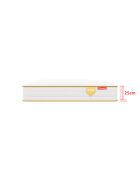 Matelas HGOLD 25cm ressorts ensachés blanc doré - 140x200cm