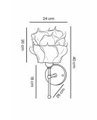 APG0005 weiße Wandleuchte -H.40 cm