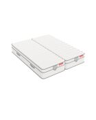 Set aus 2 HSILVER-Matratzen, 30 cm, aus hochdichtem Schaumstoff TWINS, zusammensteckbar, silberweiß — 90 x 200 cm