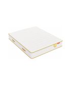 Matelas HGOLD 25cm ressorts ensachés blanc doré - 160x200cm