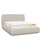 Matelas HGOLD 25cm ressorts ensachés blanc doré - 160x200cm