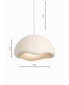 Lustre LM-01-BBYBT4 crème -H.35 à 120 cm