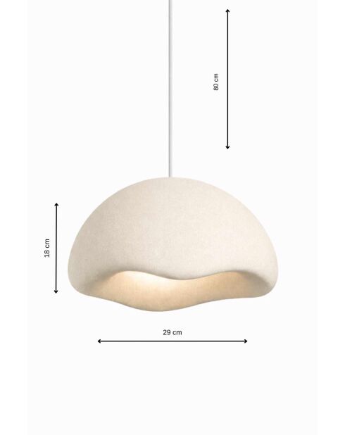 Lustre LM-01-BBYBT4 crème -H.35 à 120 cm