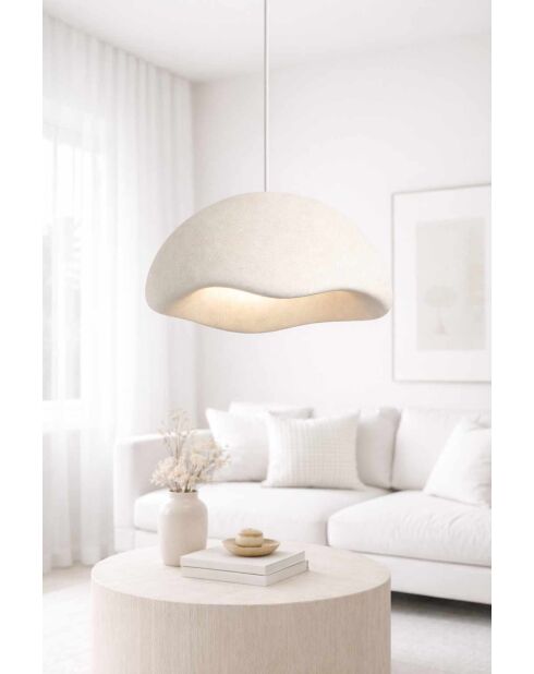 Lustre LM-01-BBYBT4 crème -H.35 à 120 cm