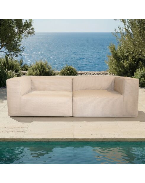 Raphia 3-Sitzer-Sofa (2 Module) beige - 250x110x40cm