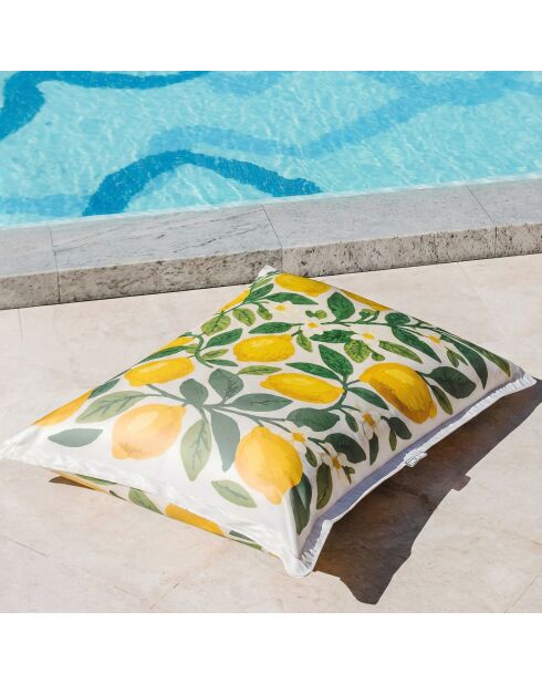 Rechteckiger Sitzsack mit „Citron“ -Aufdruck - 160x130cm