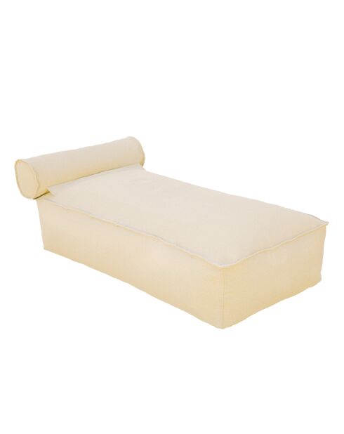 Tumbona Raffia con reposacabezas TR beige - 180x90x40 cm