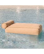 Tumbona Raffia con reposacabezas TR beige - 180x90x40 cm