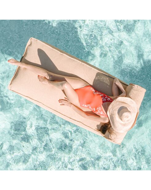 Tumbona Raffia con reposacabezas TR beige - 180x90x40 cm