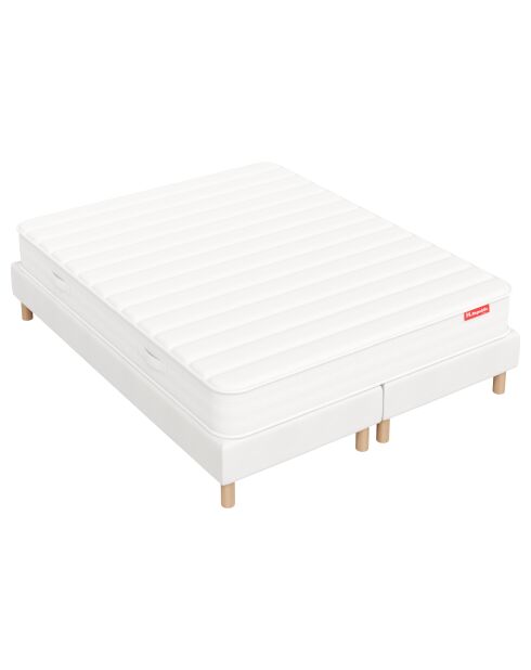 Pacchetto materasso HIVORY 20cm 160x200cm + 2 reti letto bianche 80x200cm