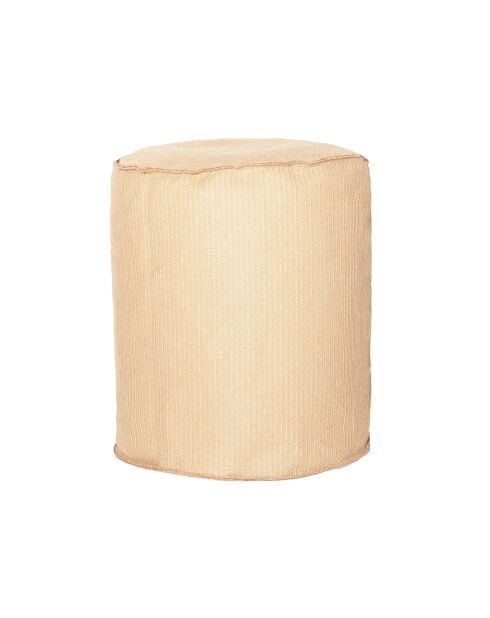 Raphia R06 beiger runder Hocker - 45x45x45cm