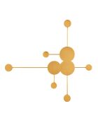 Ledos-15542-A lampada da parete dorata -117 x 108 x 5 cm