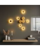 Ledos-15542-A lampada da parete dorata -117 x 108 x 5 cm