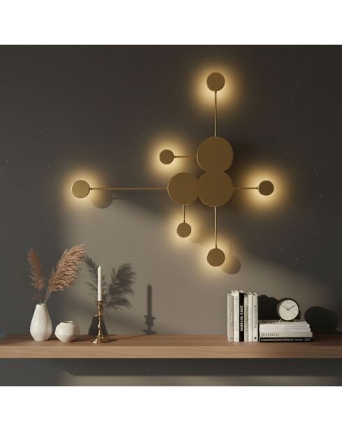 Ledos-15542-A lampada da parete dorata -117 x 108 x 5 cm