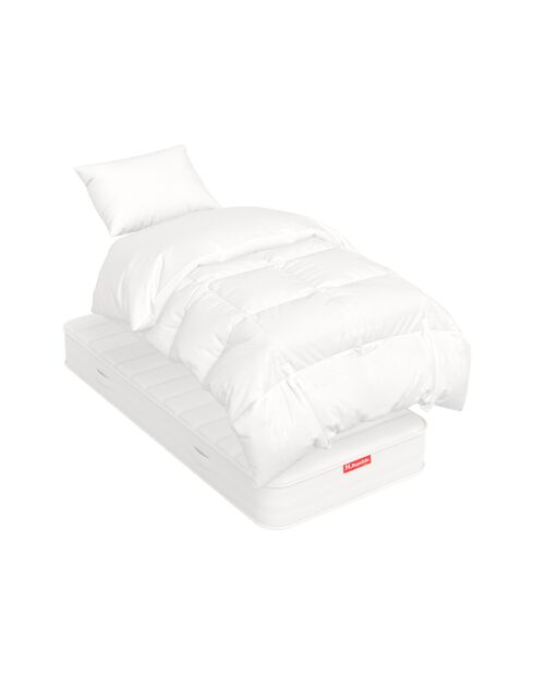 Pacchetto materasso HIVORY 20cm 90x190cm + cuscino 60x40cm + 1 piumino 140x200cm bianco