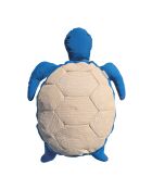 Sitzpuff XL Schildkröte Raphia und Blau C7 beige und blau - 135x100x35