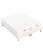 Set van 2 HIVORY matrassen van 20 cm + 2 witte bedbodems - 80x200cm