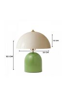 Tafellamp 242387 crème mint -H.32 cm