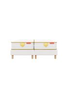 Set van 2 HGOLD matrassen van 25 cm + 2 witte bedbodems - 80x200cm
