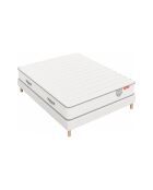 Pack Matelas HSILVER 25cm + sommier blanc - 160x200cm
